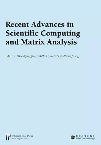 Recent Advances in Scientific Computing and Matrix Analysis cover