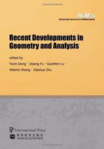 Recent Developments in Geometry and Analysis cover