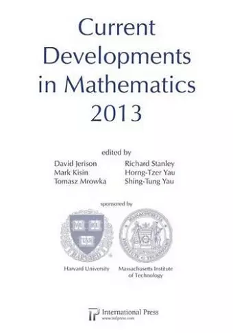 Current Developments in Mathematics 2013 cover