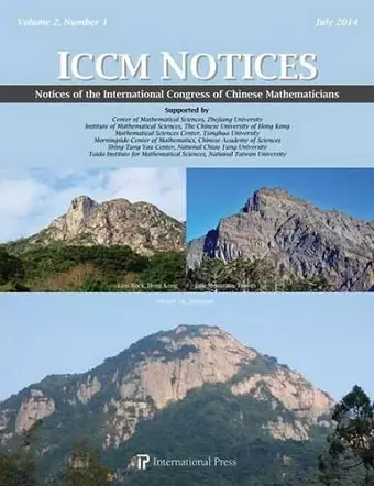 Notices of the International Congress of Chinese Mathematics cover