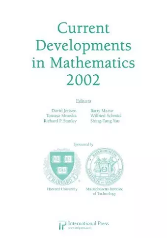 Current Developments in Mathematics, 2002 cover