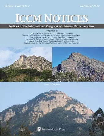 Notices of the International Congress of Chinese Mathematicians, Volume 5, Number 2 cover