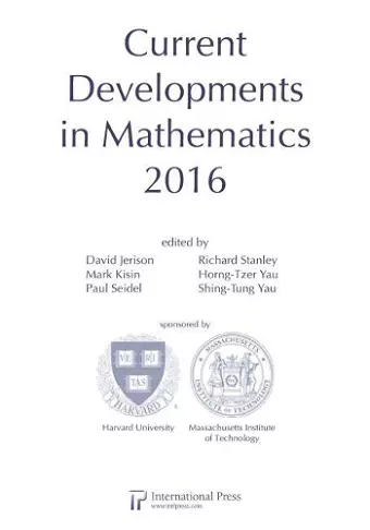 Current Developments in Mathematics, 2016 cover