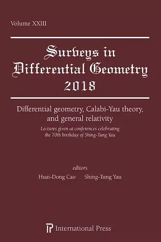 Differential geometry, Calabi-Yau theory, and general relativity cover