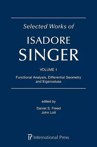 Selected Works of Isadore Singer: Volume 1 cover