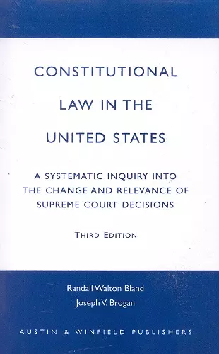 Constitutional Law in the United States cover