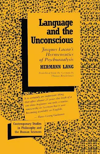 Language and the Unconscious cover