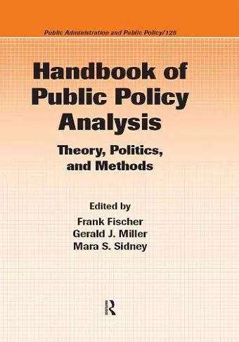 Handbook of Public Policy Analysis cover