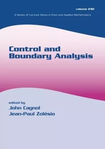 Control and Boundary Analysis cover