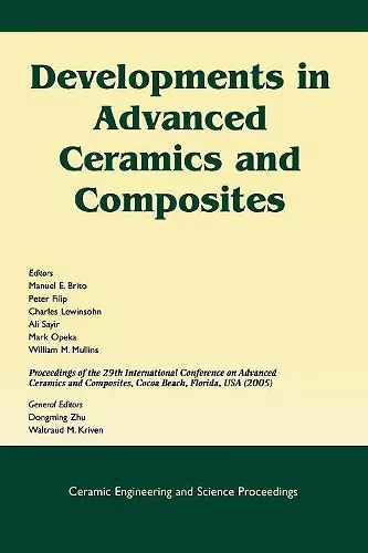 Developments in Advanced Ceramics and Composites cover