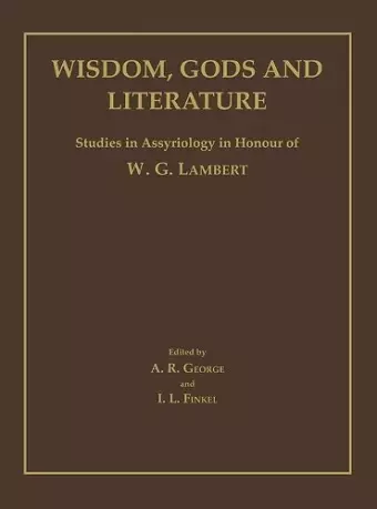 Wisdom, Gods and Literature cover