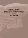 Assyrian and Babylonian Chronicles cover