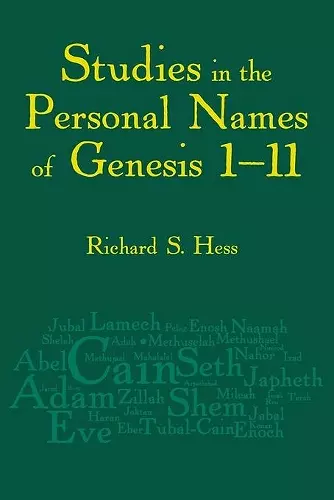 Studies in the Personal Names of Genesis 1–11 cover