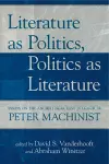 Literature as Politics, Politics as Literature cover