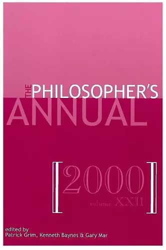 The Philosopher's Annual, Volume 22 cover