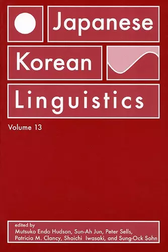 Japanese/Korean Linguistics, Volume 13 cover