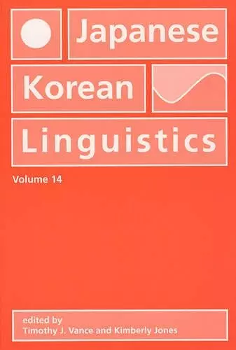 Japanese/Korean Linguistics, Volume 14 cover