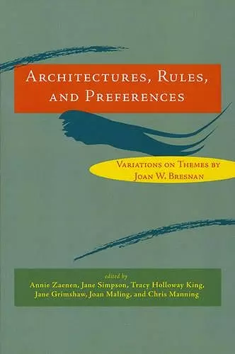 Architectures, Rules, and Preferences cover