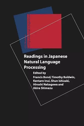 Readings in Japanese Natural Language Processing cover
