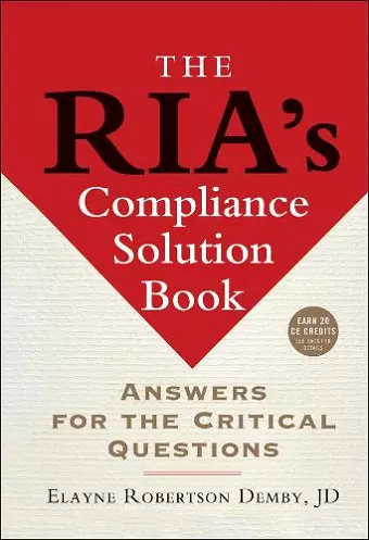 The RIA's Compliance Solution Book cover