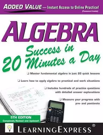 Algebra Success in 20 Minutes a Day cover