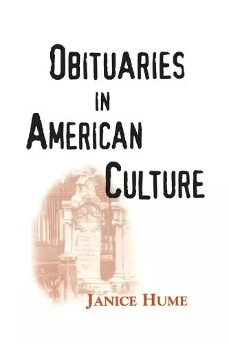 Obituaries in American Culture cover