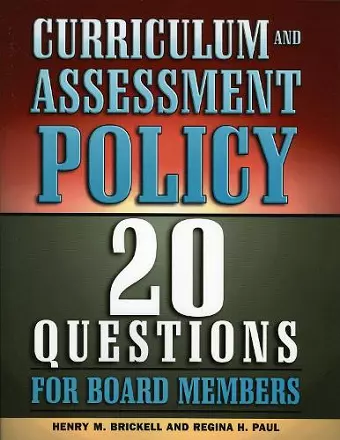 Curriculum and Assessment Policy cover