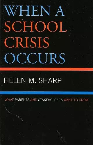 When a School Crisis Occurs cover