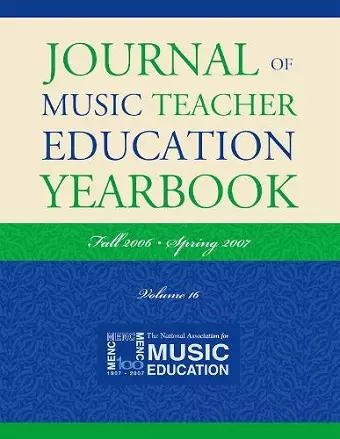 Journal of Music Teacher Education Yearbook cover