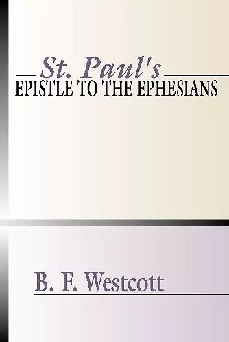 St. Paul's Epistle to the Ephesians cover