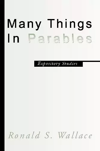 Many Things in Parables cover