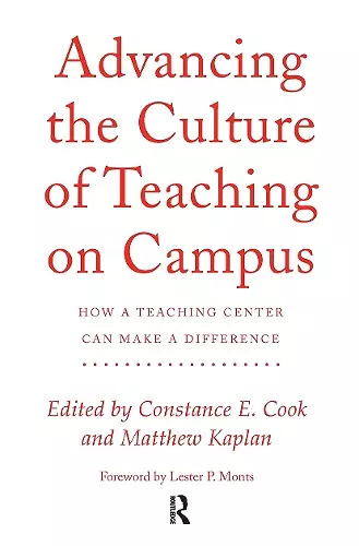 Advancing the Culture of Teaching on Campus cover