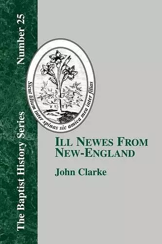 Ill Newes From New-England cover