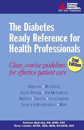 The Diabetes Ready Reference for Health Professionals cover