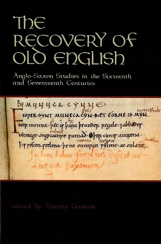 The Recovery of Old English cover