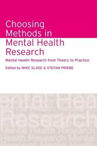 Choosing Methods in Mental Health Research cover