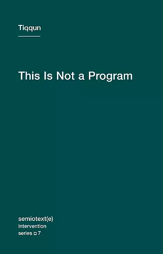 This Is Not a Program cover