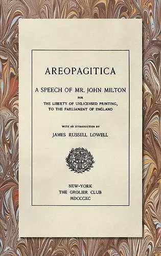 Areopagitica [1890] cover