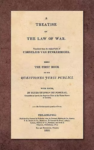 A Treatise on the Law of War cover