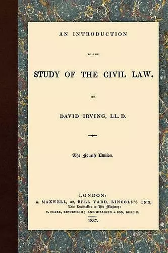 An Introduction to the Study of the Civil Law cover