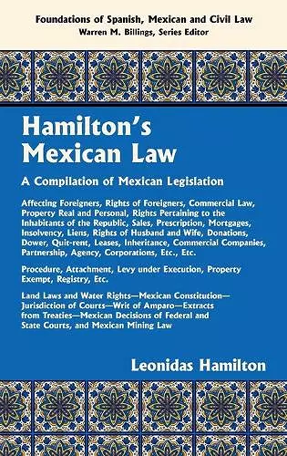 Hamilton's Mexican Law [1882] cover