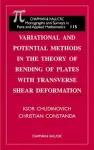 Variational and Potential Methods in the Theory of Bending of Plates with Transverse Shear Deformation cover