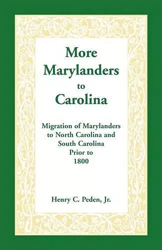 More Marylanders to Carolina cover