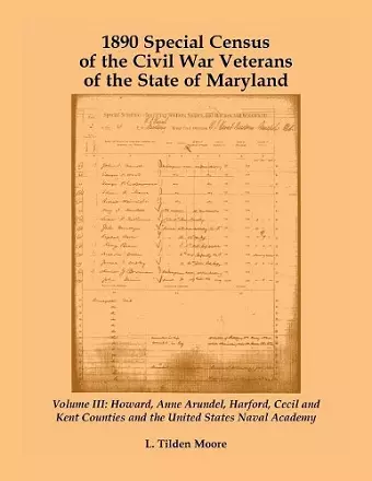 1890 Special Census of the Civil War Veterans of the State of Maryland cover