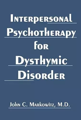 Interpersonal Psychotherapy for Dysthymic Disorder cover