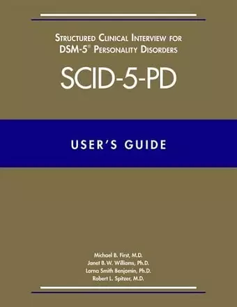 User’s Guide for the Structured Clinical Interview for DSM-5 Personality Disorders (SCID-5-PD) cover