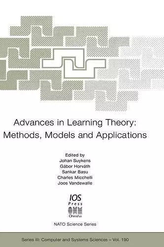 Advances in Learning Theory cover