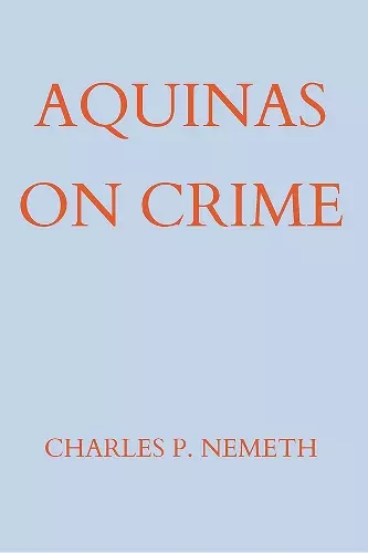 Aquinas on Crime cover