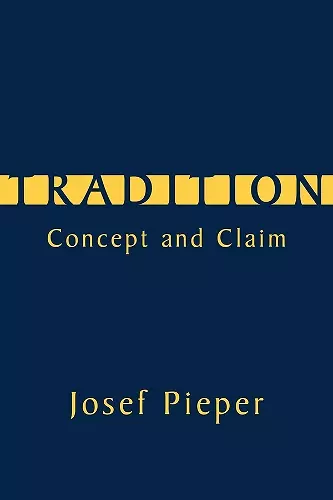 Tradition – Concept and Claim cover