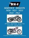 BSA M20, M21 and M33 'Service Sheets' 1945-1963 for All Rigid, Spring Frame, Girder and Telescopic Fork Models cover